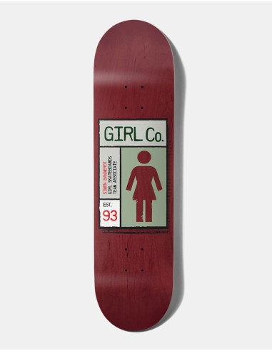 Girl Bannerot Grid Box G027 Skateboard Deck - 8.25" Fin de série