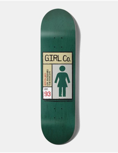 Girl Gass Grid Box G052 Skateboard Deck - 8.25" les ctes