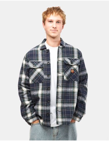 Santa Cruz Classic Label Overshirt - Navy Check vente chaude votre 