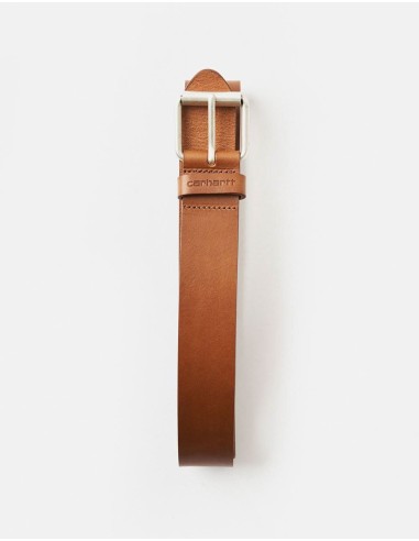 Carhartt WIP Script Leather Belt - Cognac/Sliver En savoir plus