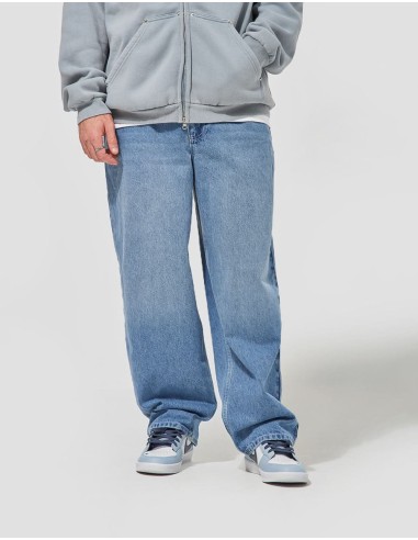 Route One Super Baggy Denim Jeans - Washed Blue de technologie