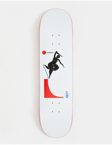 Polar Sanbongi Backside Noseblunt Skateboard Deck - White france