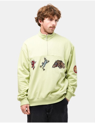 HUF x Tyler Bledsoe Quarter Zip Fleece - Pistachio offre 