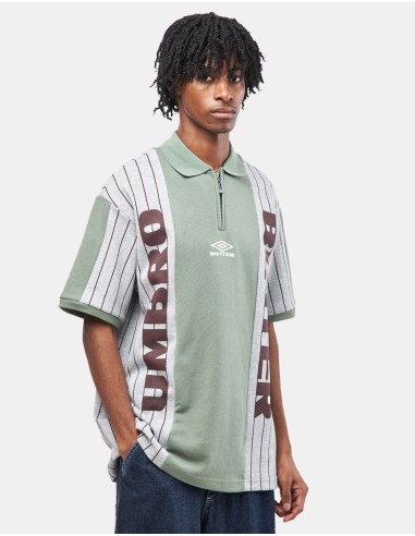 Butter Goods x Umbro Athletica S/S Polo Shirt - Sage pas cher 