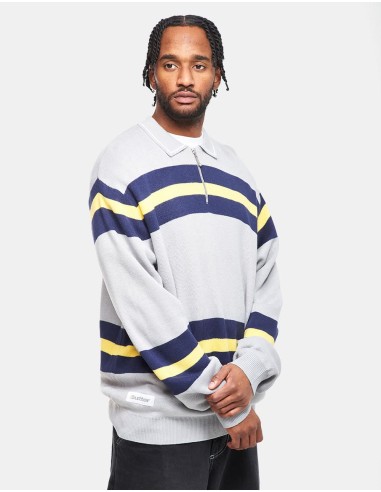 Butter Goods Polo Knit Sweater - Grey 2023