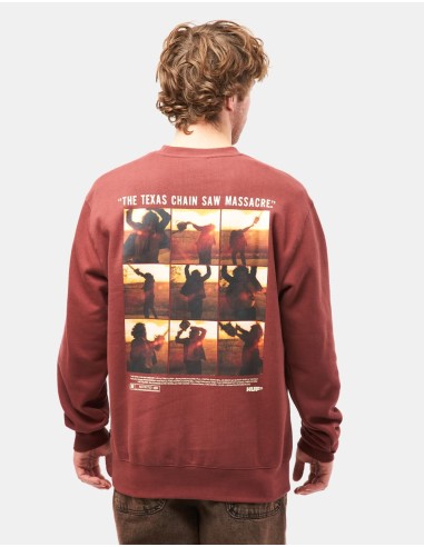 HUF x Texas Chainsaw Massacre Unparalleled Terror Crewneck - Chocolate pas cheres