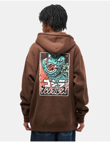 Santa Cruz x Godzilla Hand Heavyweight Pullover Hoodie - Brown s'inspire de l'anatomie humaine