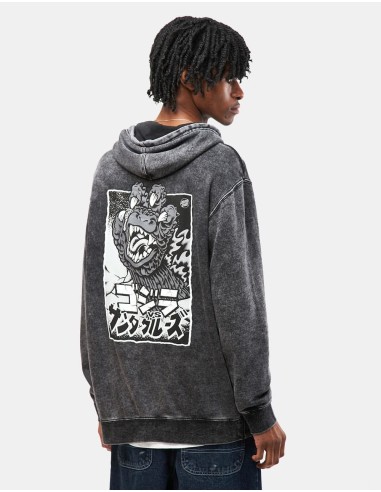 Santa Cruz x Godzilla Hand Heavyweight Pullover Hoodie - Black Les êtres humains sont 