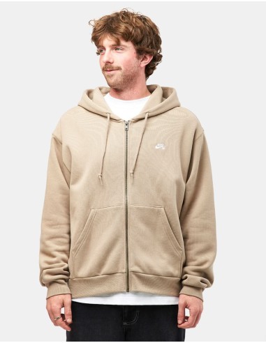 Nike SB Essential Logo Full Zip Hoodie - Khaki/White Comparez plus de prix