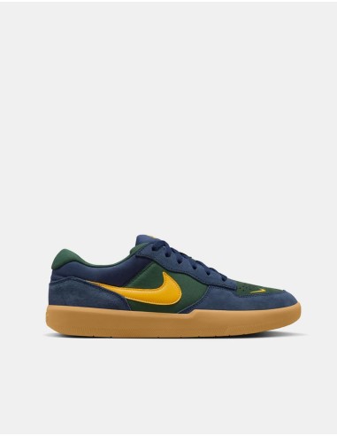 Nike SB Force 58 Skate Shoes - Midnight Navy/Univ Gold-Fir-Gum Lt Brown de pas cher