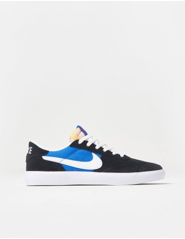 Nike SB Heritage Vulc Skate Shoes - Black/White-Signal Blue-Safety Orange-Black en ligne