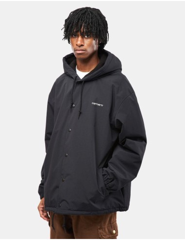 Carhartt WIP Hooded Coach Jacket - Black/White votre