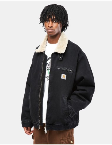 Carhartt WIP Herrald Jacket - Black/Wall (Stone Washed) acheter en ligne