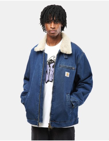 Carhartt WIP Herrald Jacket - Blue/Wall (Stone Washed) Comparez et commandez 