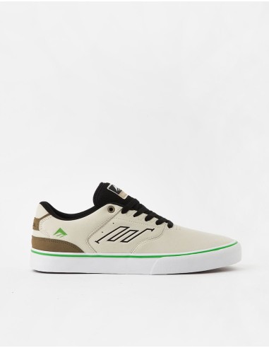 Emerica The Low Vulc Skate Shoes - Tan/Green Economisez 