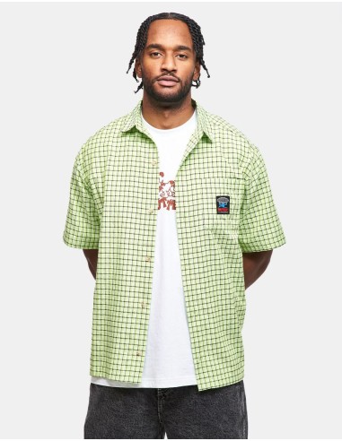 Butter Goods Terrain S/S Shirt - Lime/Black hantent personnes