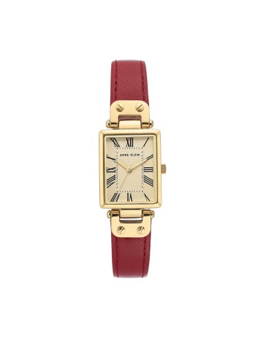 Rectangular Case Leather Strap Watch en linge