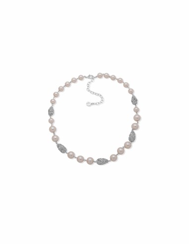 Faux Pearl & Crystal Nuggets Necklace l'achat 