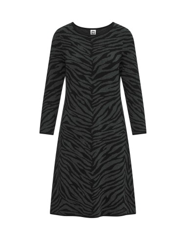 Animal Jacquard Sweater Dress- Sale Economisez 