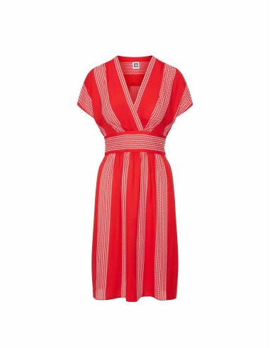 V-Neck Printed Wrap Dress- Sale de la marque