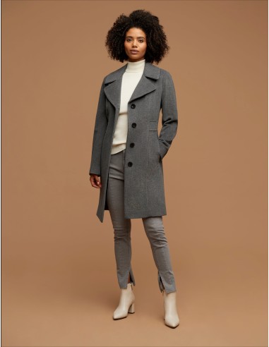 Notch Collar Wool Coat français