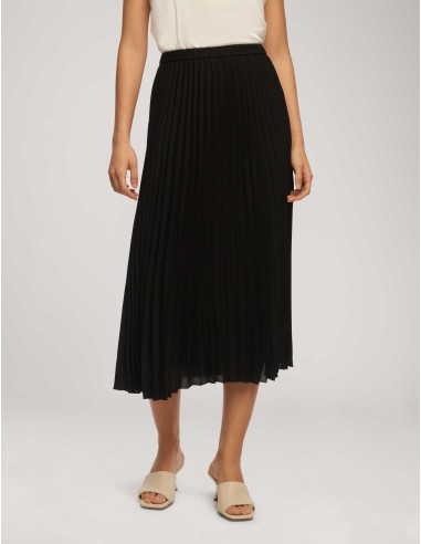 Solid Pull On Pleated Skirt Paris Déstockage Promo