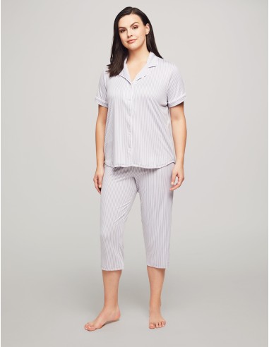 Short Sleeve Capri Pajama Set Amélioration de cerveau avec