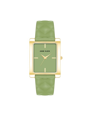 Rectangular Case Quilted Leather Band Watch - Sale livraison gratuite