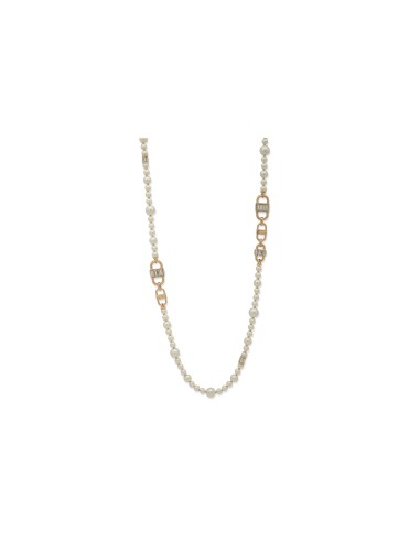 Faux Pearls and Stone Baguette Necklace plus qu'un jeu 