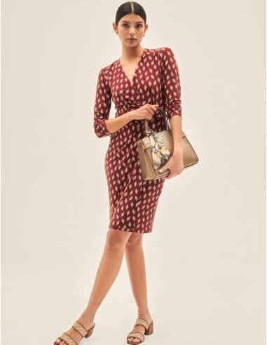 Printed Signature Wrap Dress- Sale Venez découvrir notre 