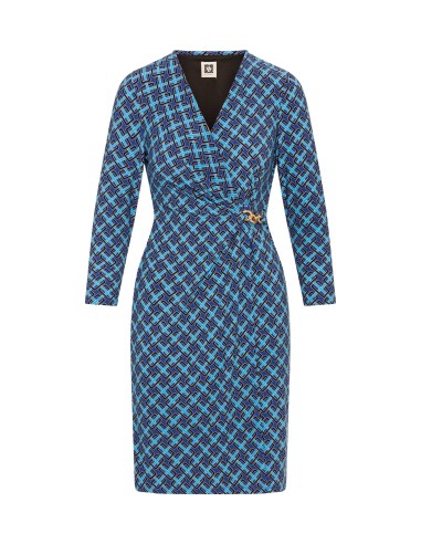 Printed Classic Wrap Dress- Sale pas cheres