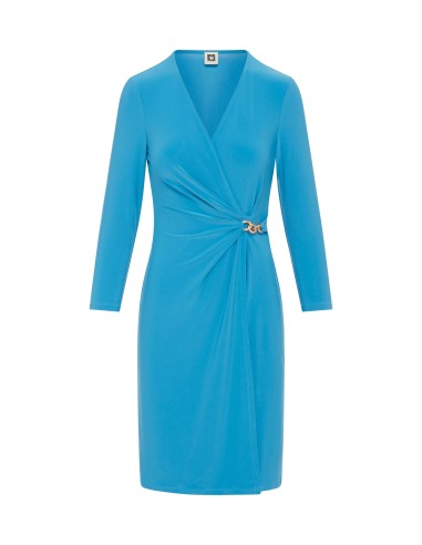 Solid Classic Wrap Dress- Sale acheter