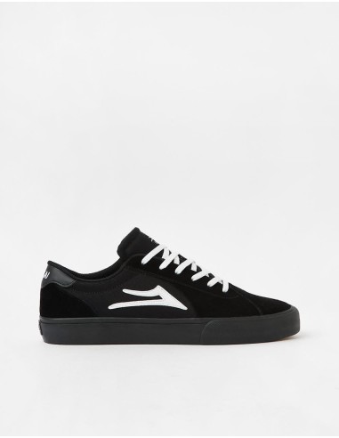 Lakai Flaco II Skate Shoes - Black/Black Suede de France